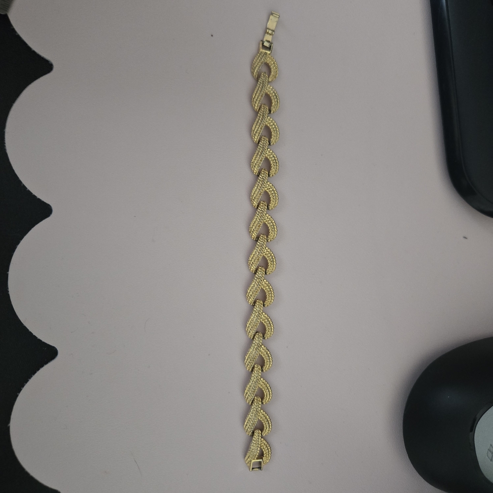 Chunky Gold-Tone Braided Link Bracelet - Women's Fashion Jewelry